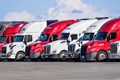 Heavy Duty Truck semis lined up